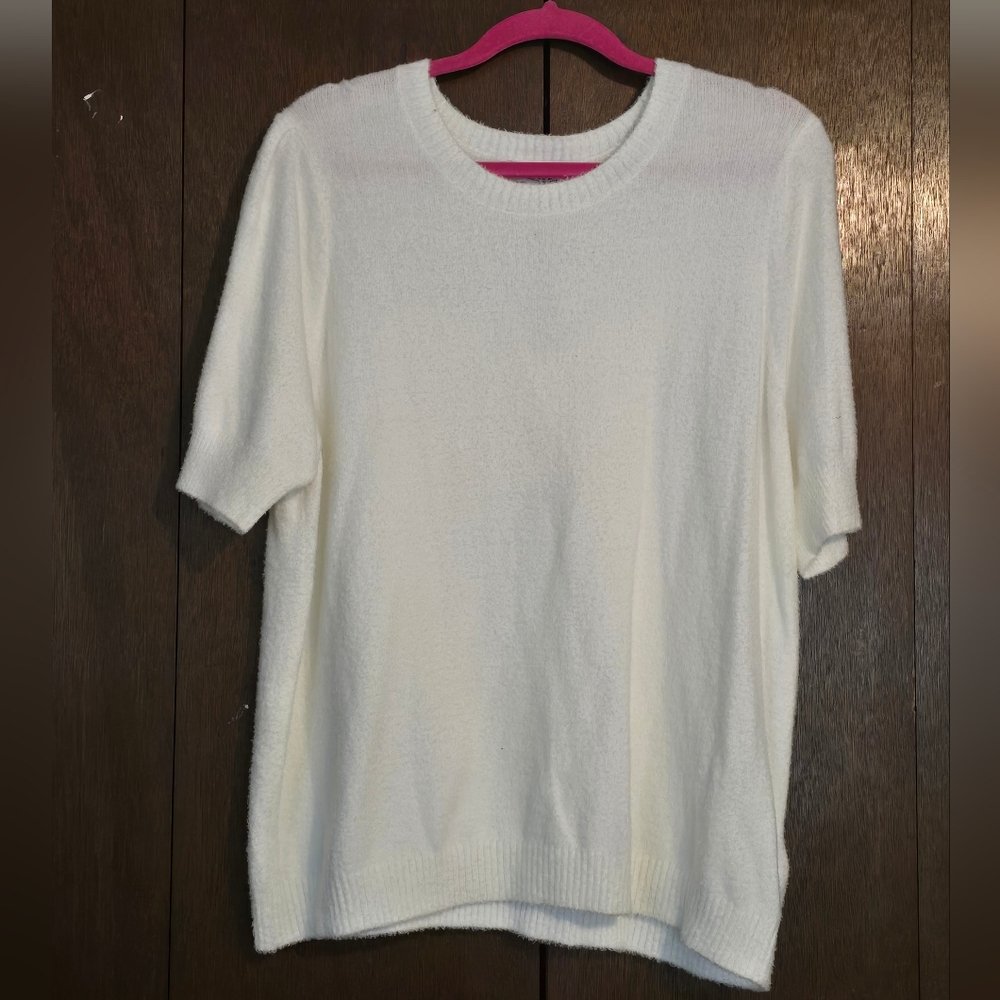 Rachel Zoe Short Sleeve Crew Neck Knit Sweater